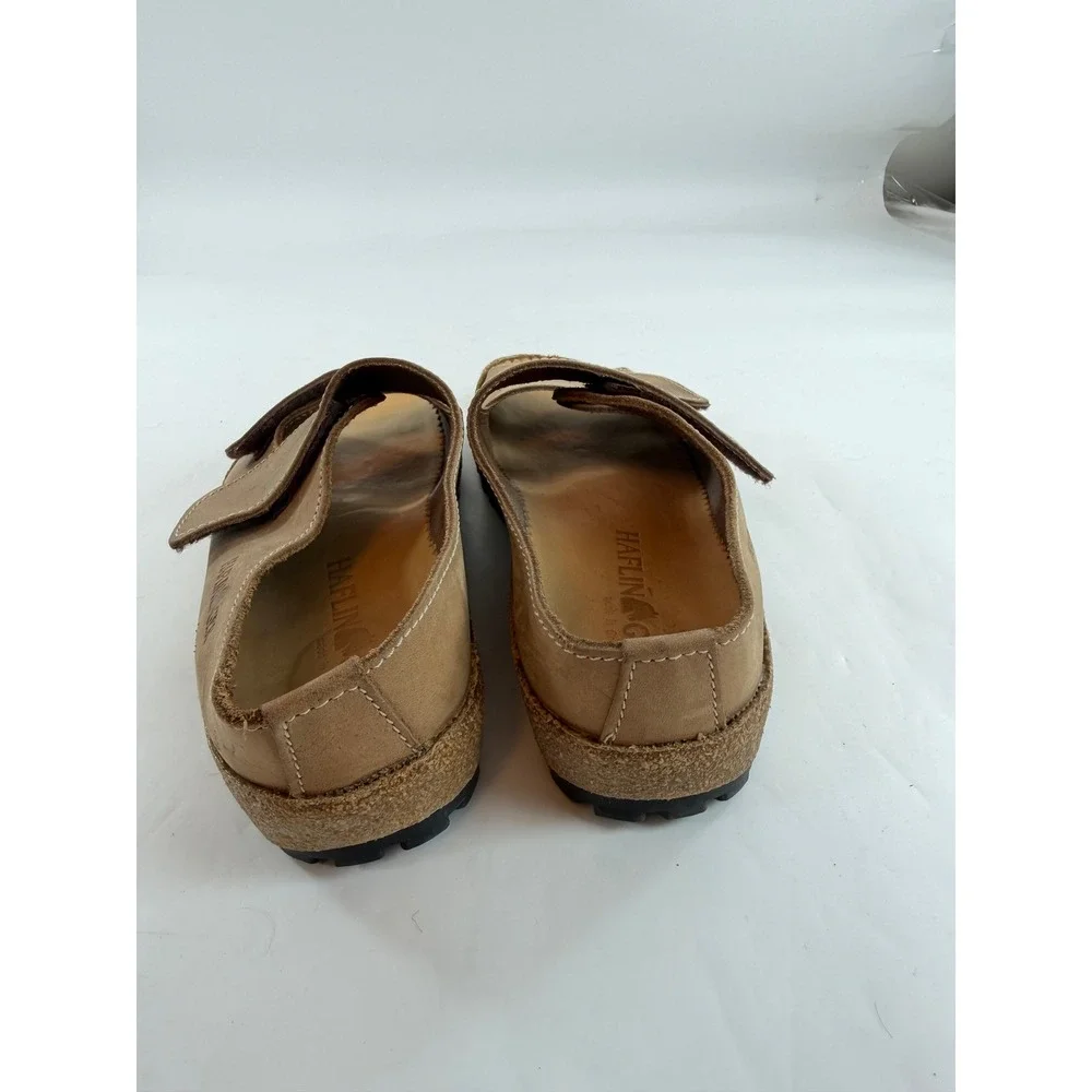 Haflinger Andrea Tan Brown Leather Adjustable Strap Sandals Women 40 Germany